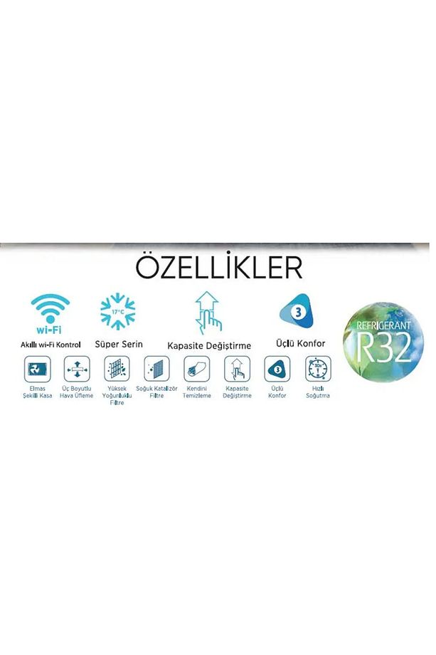 2025 Model Xtreme Save A Duvar Tipi 12.000 Btu Inv. Klima Wi-fi (MONTAJ DAHİL) - 5