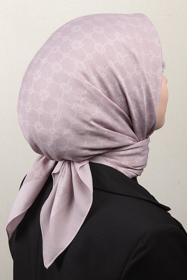 Elegance Monogram Eşarp 4107-2 Soft Lila - 2