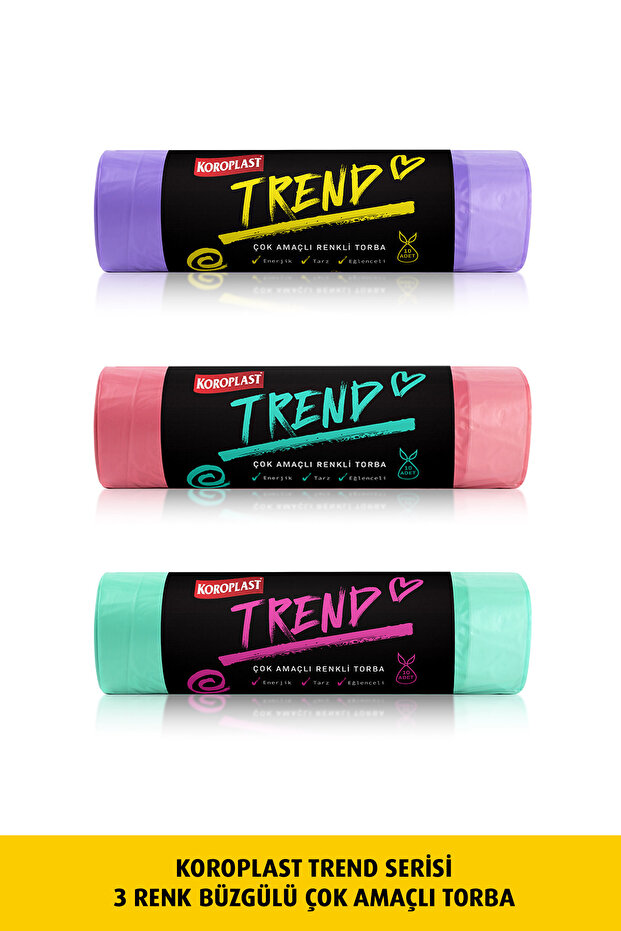TREND SERİSİ 3 RENK BÜZGÜLÜ ÇOK AMAÇLI TORBA - 1
