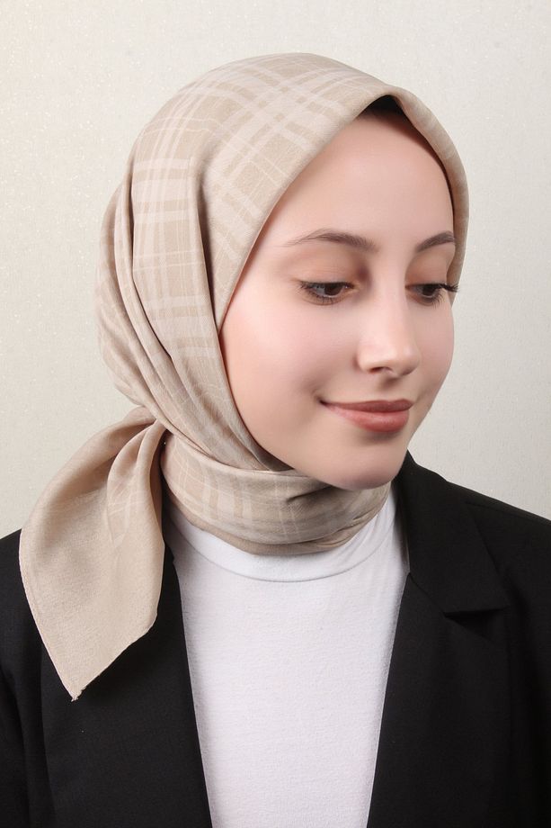 Ekose Eşarp 1040400-932 Çöl Beji - 4