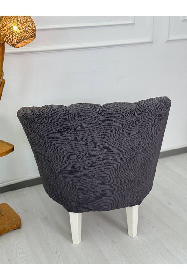 Krokan Kumaş Tekli Midye/Papatya Koltuk Kalıbı Koltuk Örtüsü - 4