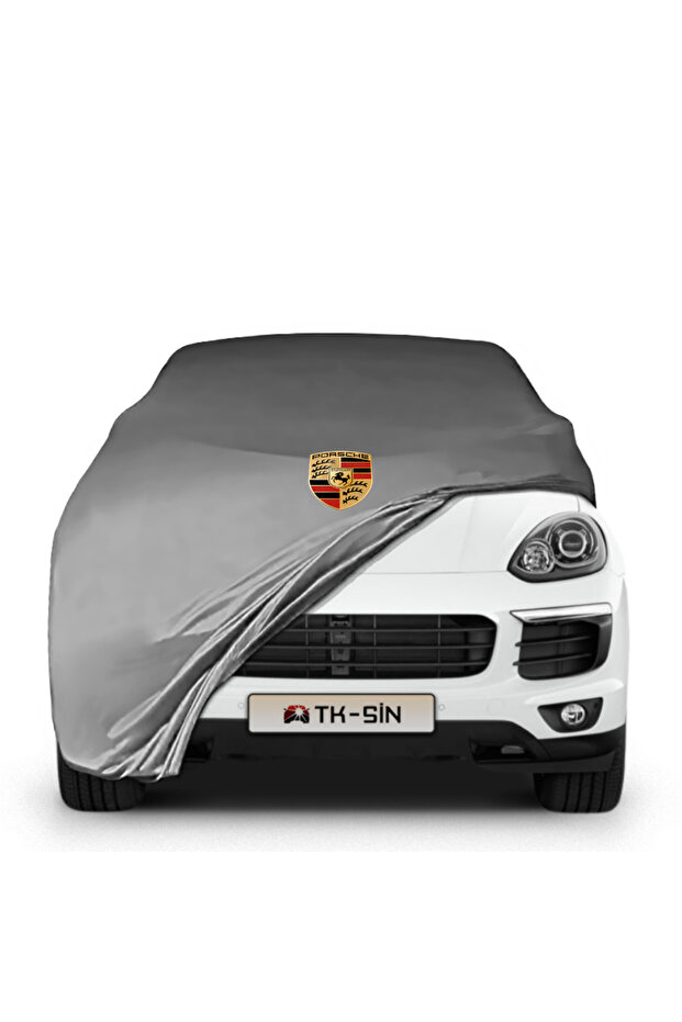 Porsche Cayenne 3 (2017-) - Gray Combed Cotton Car Tarpaulin