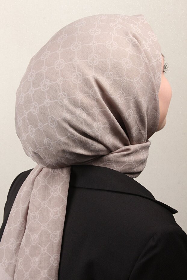 Elegance Monogram Şal 4108-9 Taş - 1