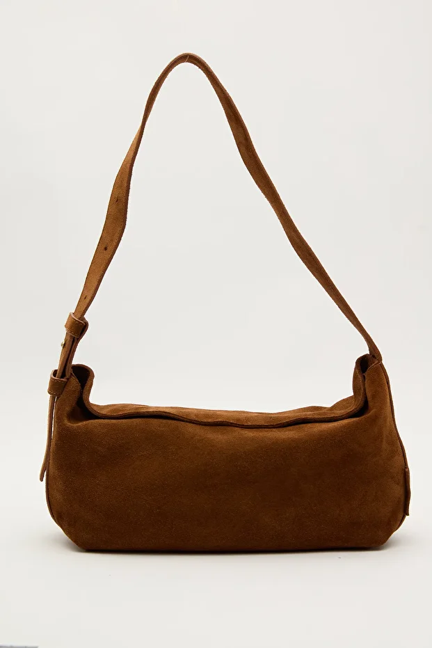 ARİ SÜET OMUZ ÇANTASI CAMEL - 3