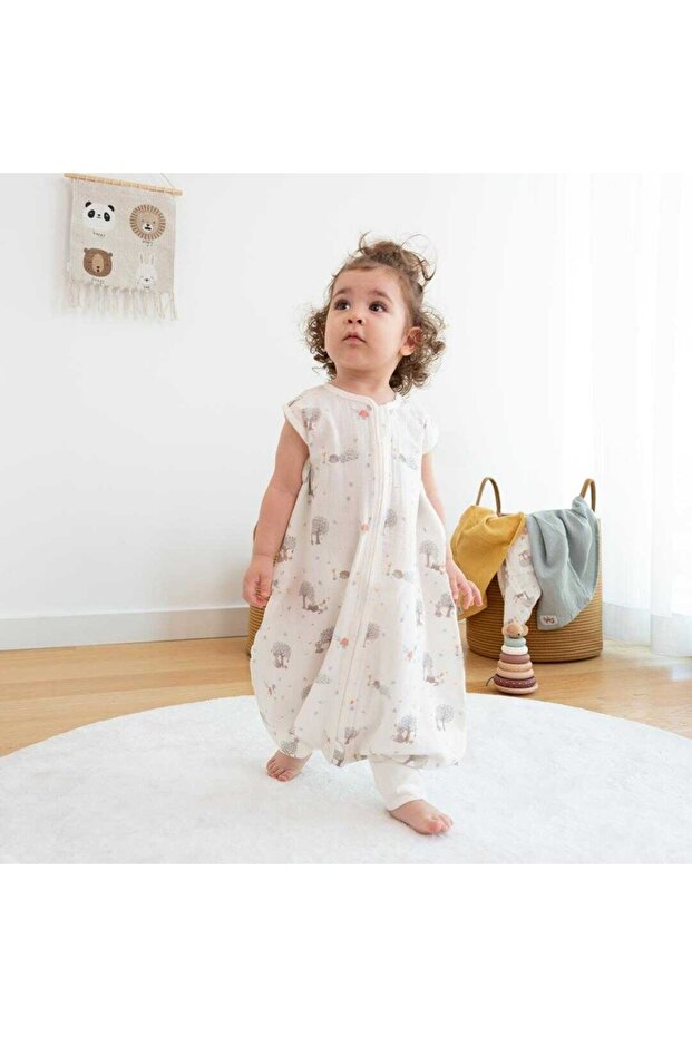 Lovelayers 2 Layer Muslin Footed Sleeping Bag Forest