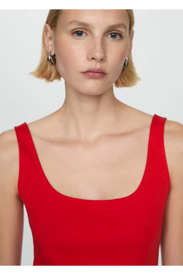 Kombine evaze elbise - 6