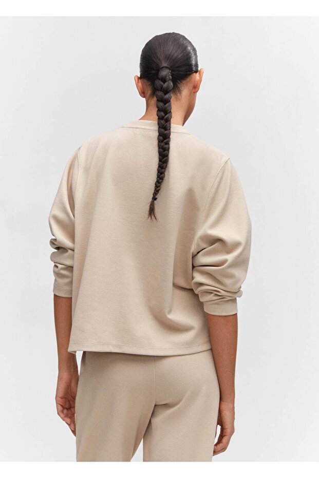 Dekoratif dikişli sweatshirt - 4