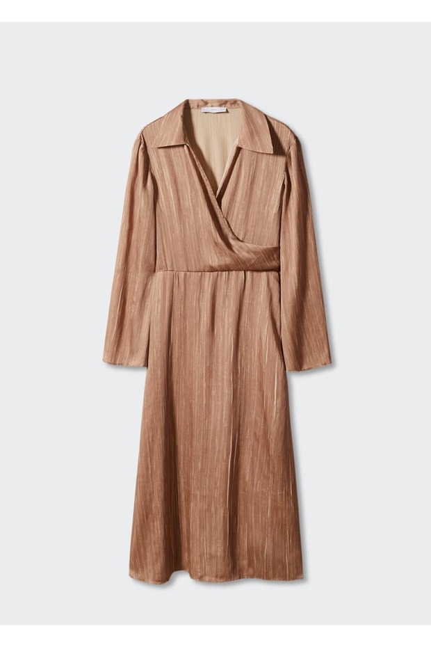 Saten Gömlek Elbise - 3