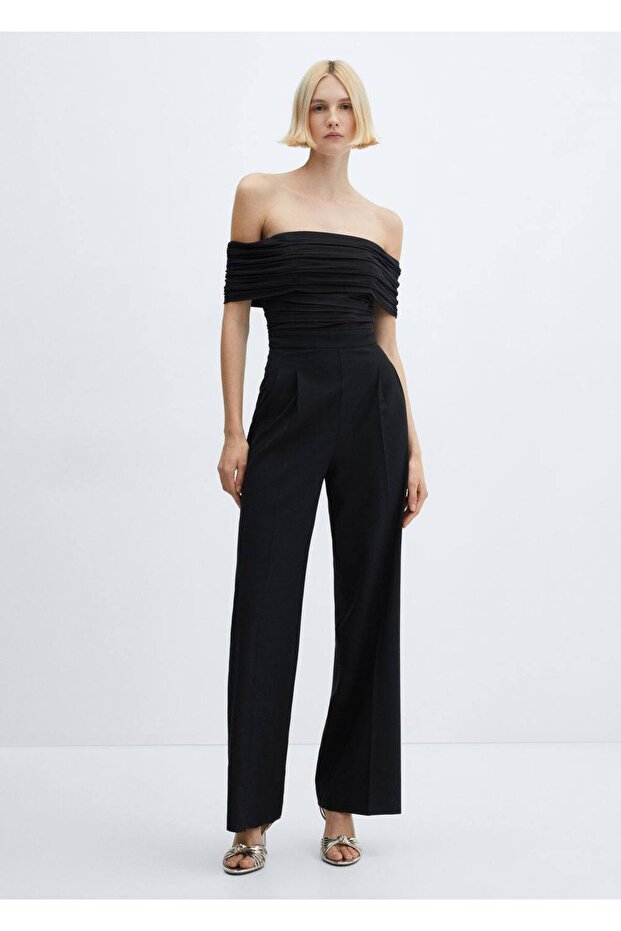 Büzgülü Omzu Açık Tulum - 2