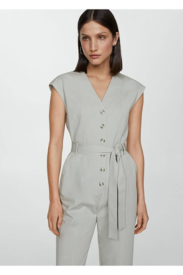 Overall aus 100 % Baumwolle mit Krawattendetails - 1
