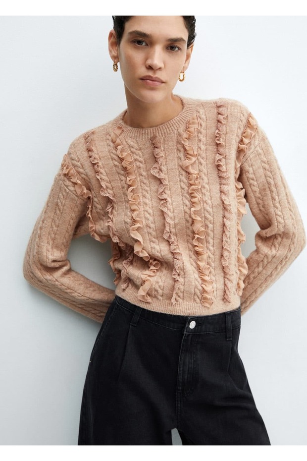 Volanlı kısa kazak - 5