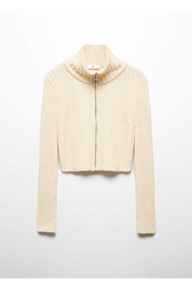 Fermuarlı kısa hırka - 3