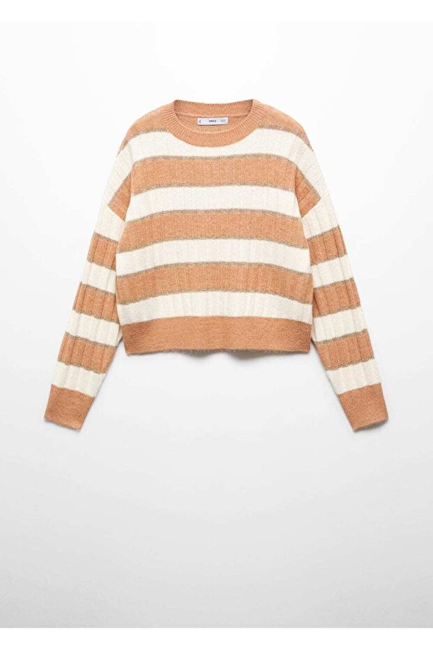 Gestreifter Pullover – Lurexdetail - 3