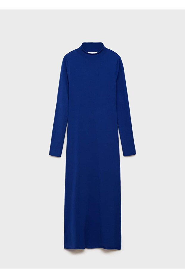 Perkins Yakalı Triko Elbise - 3