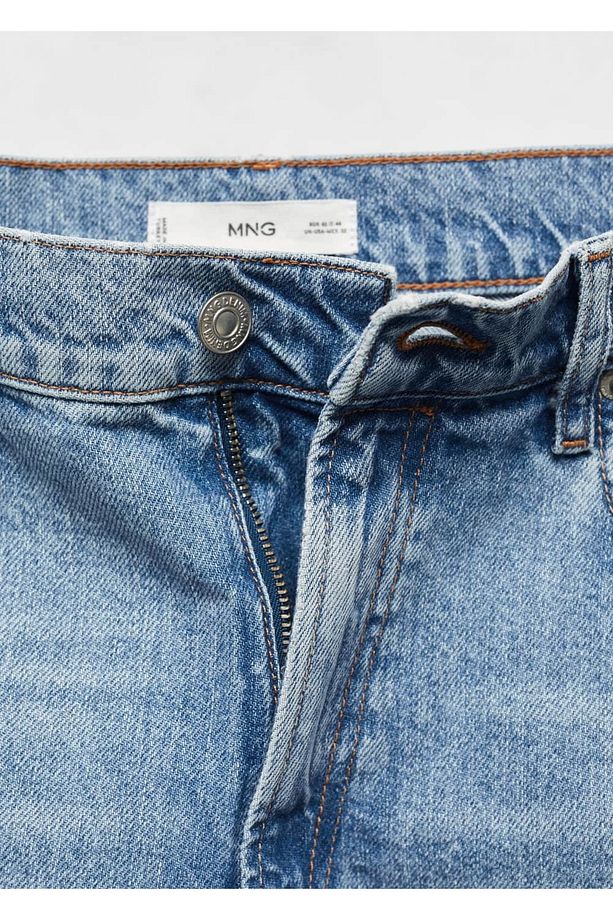 Regular kesim orta yıkama jean pantolon - 6