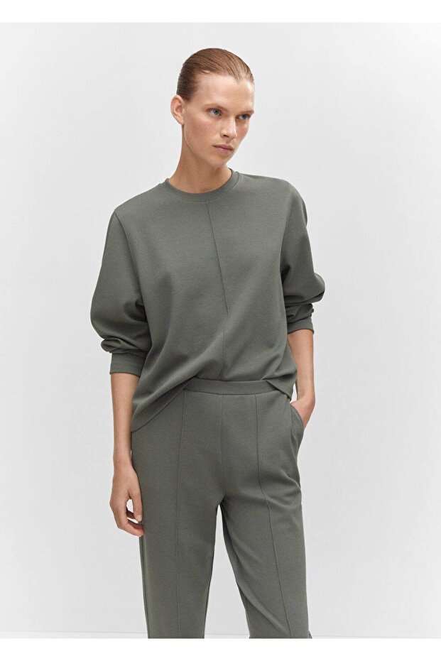 Dikişli jogger pantolon - 8