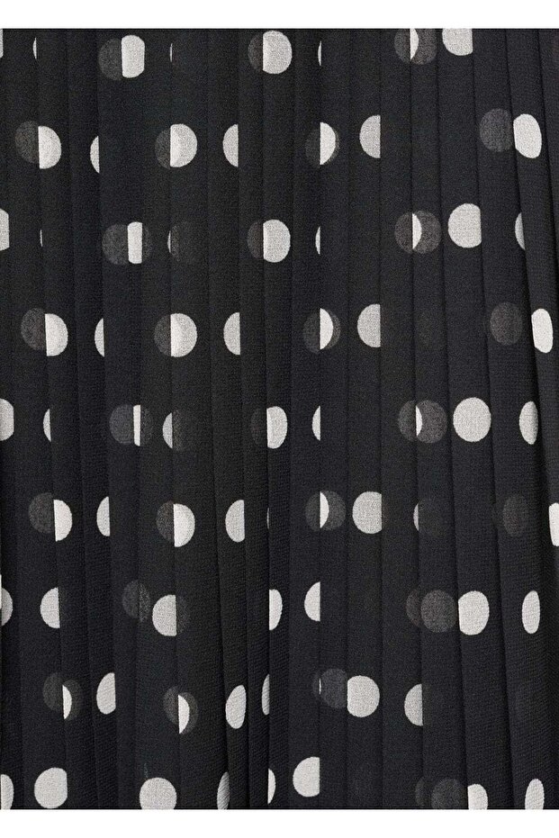 Puantiyeli pilili pantolon - 6