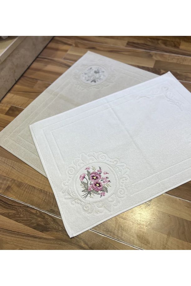 3D Nakışlı 50x70 Verda 6lı Ayak Havlu Seti - 5