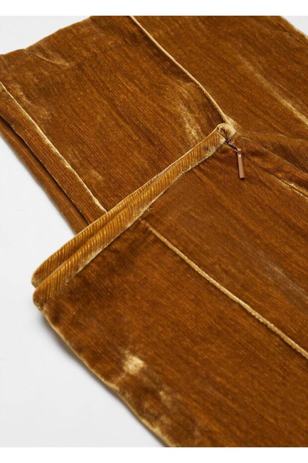 Dikişli Kadife Pantolon - 6