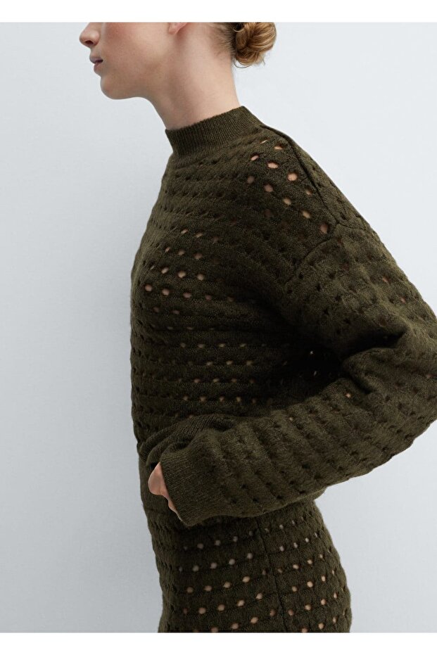 Strickpullover – Durchbrochenes Detail - 6