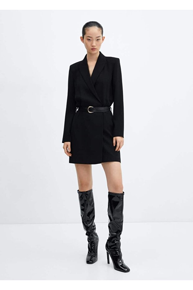 Kemerli anvelop elbise - 2