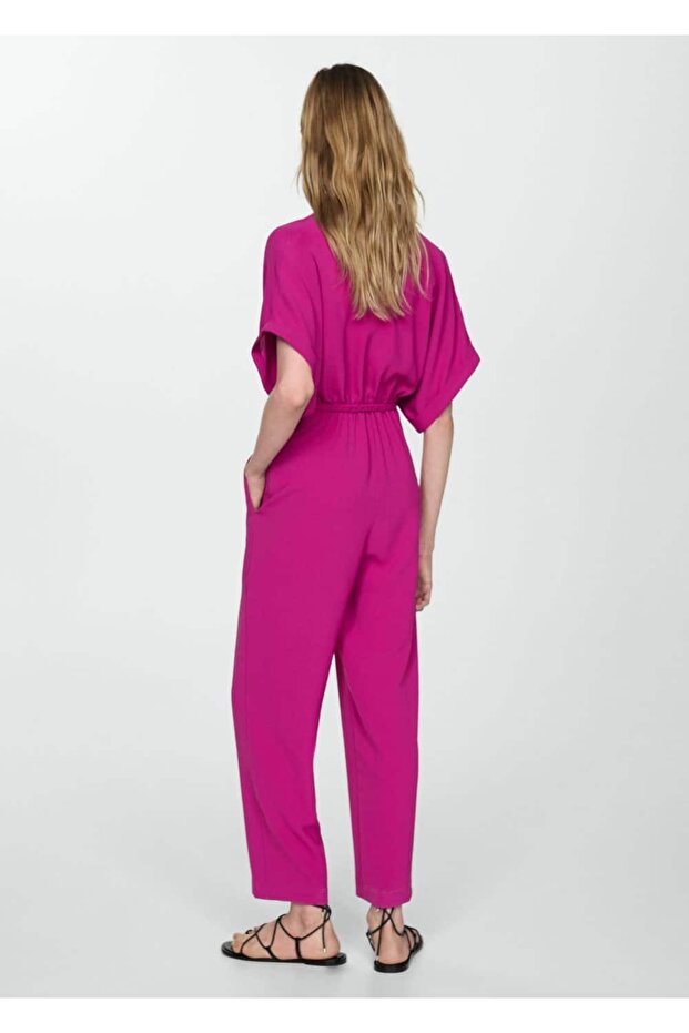 Bağ detaylı uzun tulum - 4