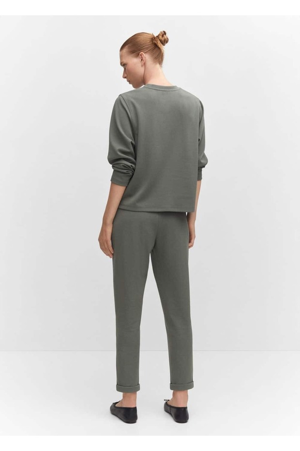 Dikişli jogger pantolon - 4