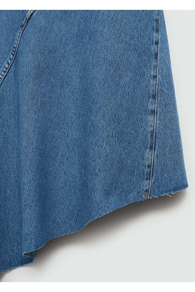 Asimetrik denim etek - 6