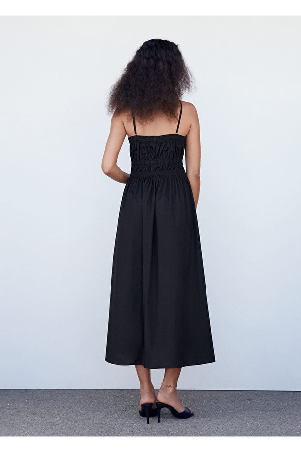 Büzgülü Halter Elbise - 4