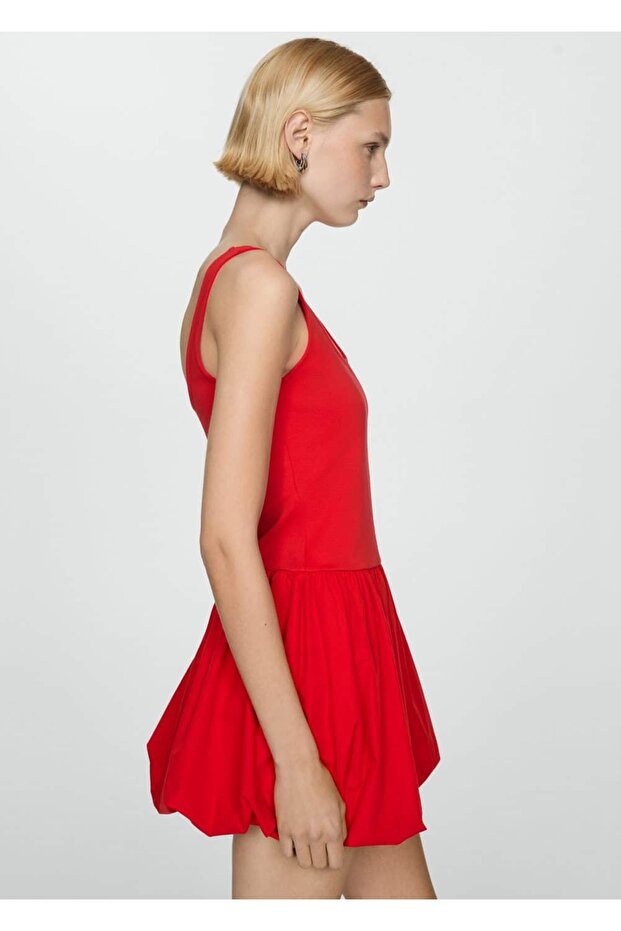 Kombine evaze elbise - 1