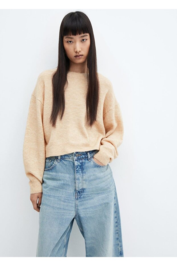 Yuvarlak yaka triko kazak - 1