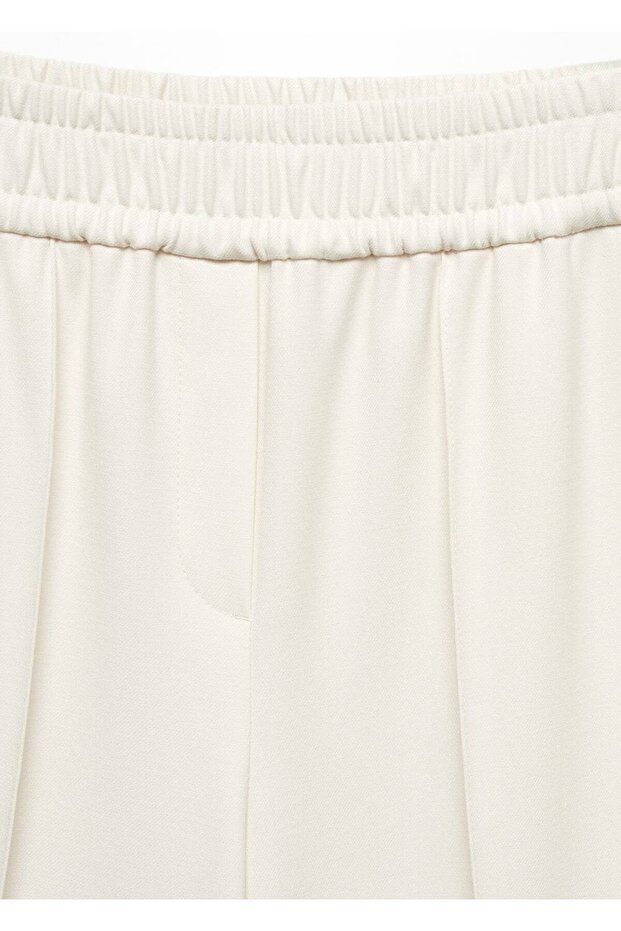 Elastik belli wideleg pantolon - 5