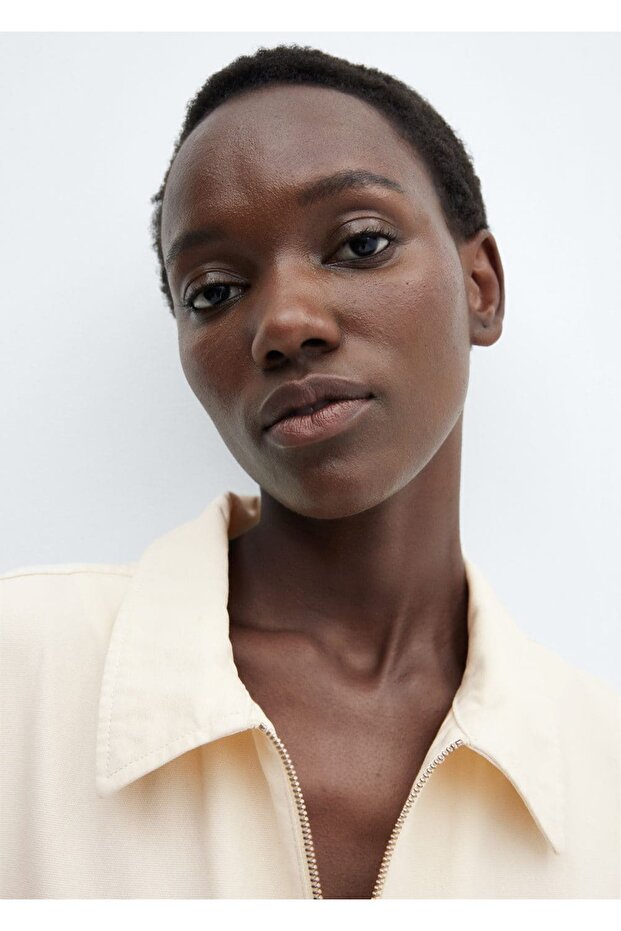 Fermuarlı denim tulum - 6