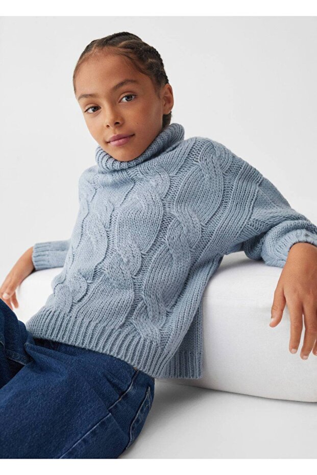 Boğazlı örgü kazak - 5