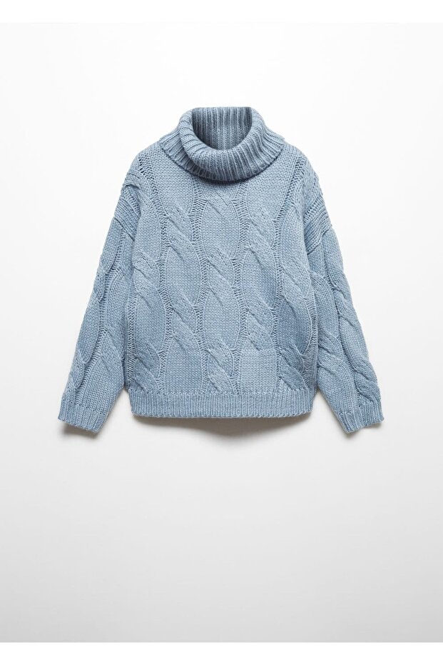 Boğazlı örgü kazak - 3