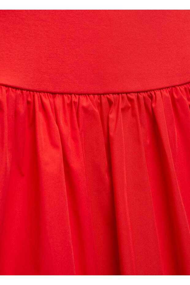 Kombine evaze elbise - 5