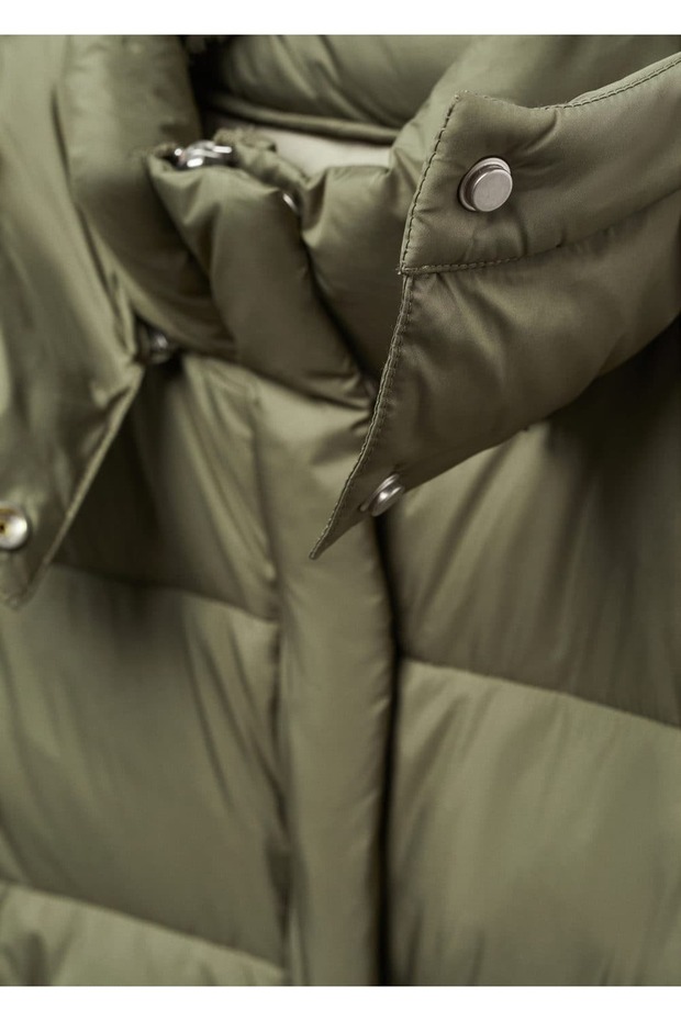 Kapüşonlu kapitone yelek - 6