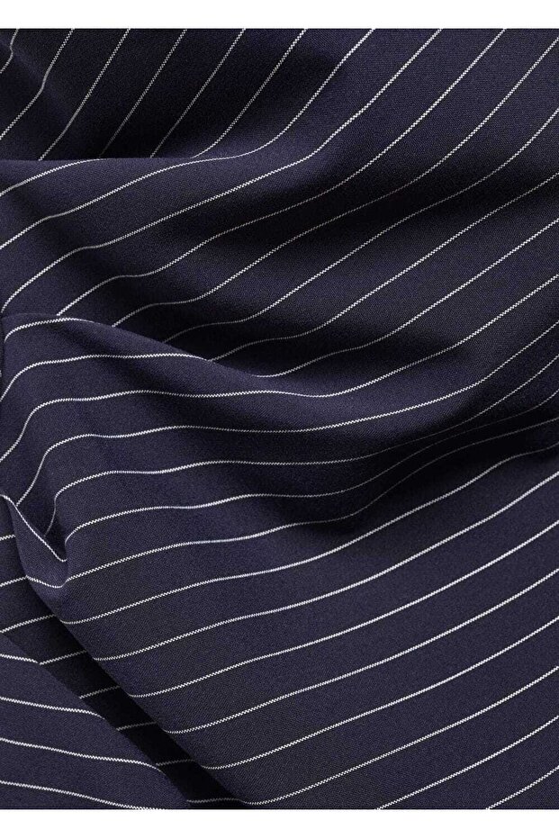 Çizgili Kısa Elbise - 6