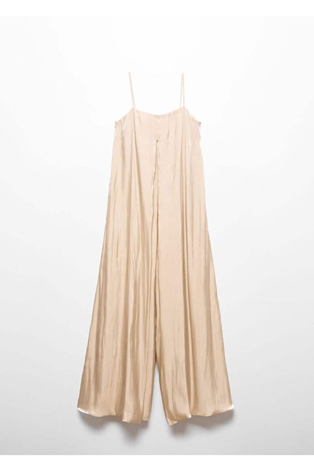 Yırtmaçlı saten tulum - 3