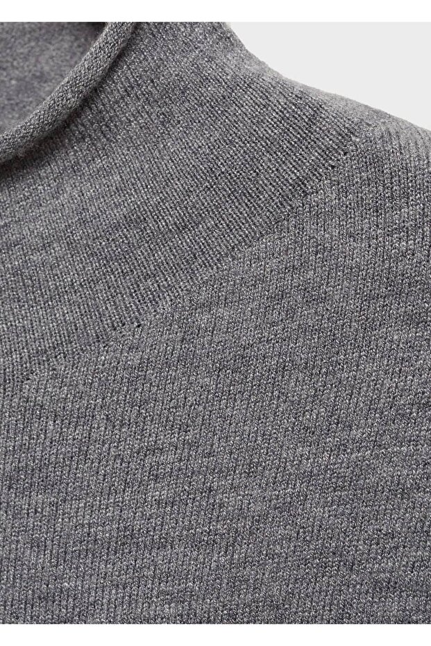 Perkins Yakalı Triko Elbise - 5