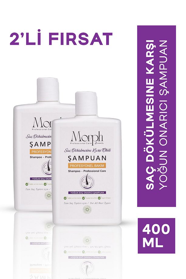 2'li Bitkisel, Sülfatsız Saç dökülmesine karşı ve Kepek karşıtı yoğun onarıcı şampuan 400 ml - 1