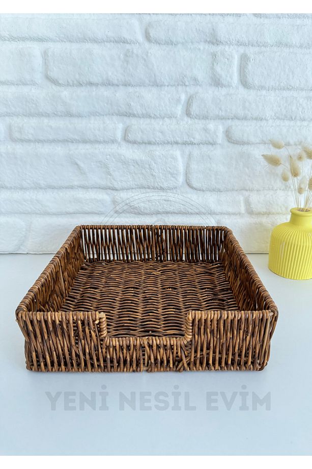 Hasır Rattan Peçetelik / Saklama Kutusu - 4