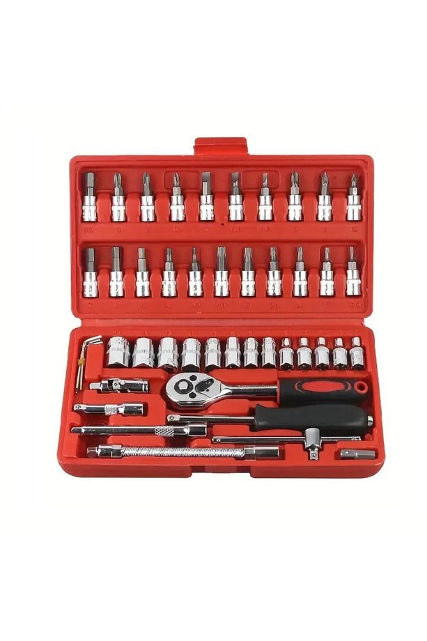 Cr-v Max 1/4 Cırcırlı 46 Parça Lokma Anahtar Takımı Bits Uç Seti Tam Set Germany - 2