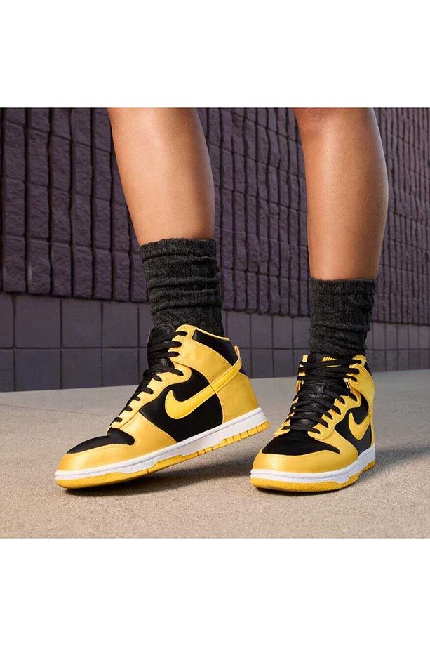 Dunk High Kadın Sarı Sneaker Ayakkabı (Dar Kalıp 1 Beden Büyük Alınız - 2