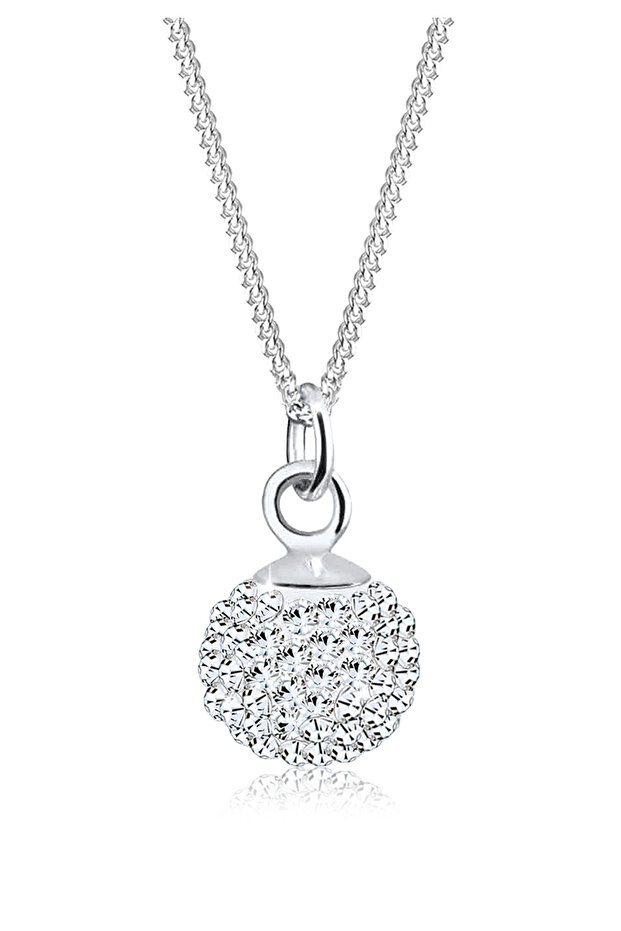 Náhrdelník ze stříbra 925 - Design kuliček a krystalů - 1