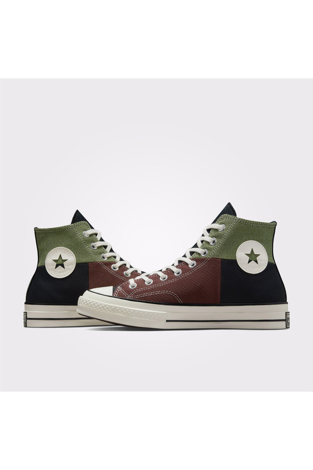 Chuck 70 Crafted Patchwork Unisex Siyah Sneaker - 6