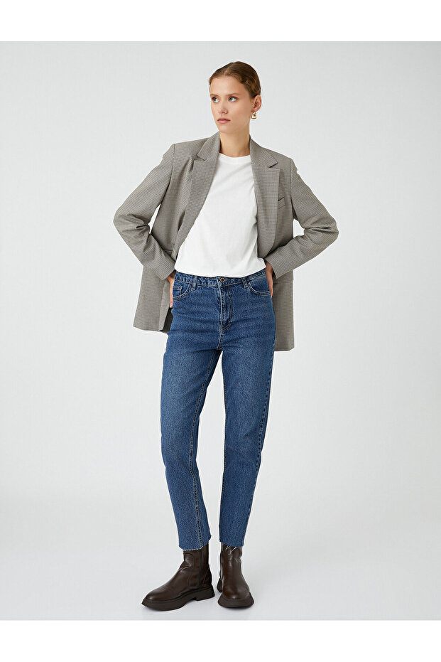 High Waist Jeans Slim Fit - Mom Slim Jean