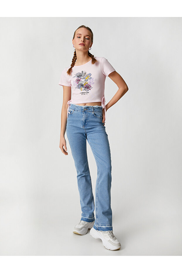 Spanish Leg Jeans Slim Fit High Waist