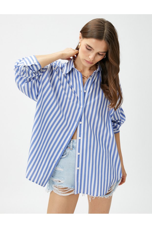 Oversize Cotton Shirt Long Sleeve