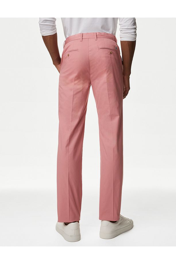 Regular Fit Hafif Dokulu Chino Pantolon - 4